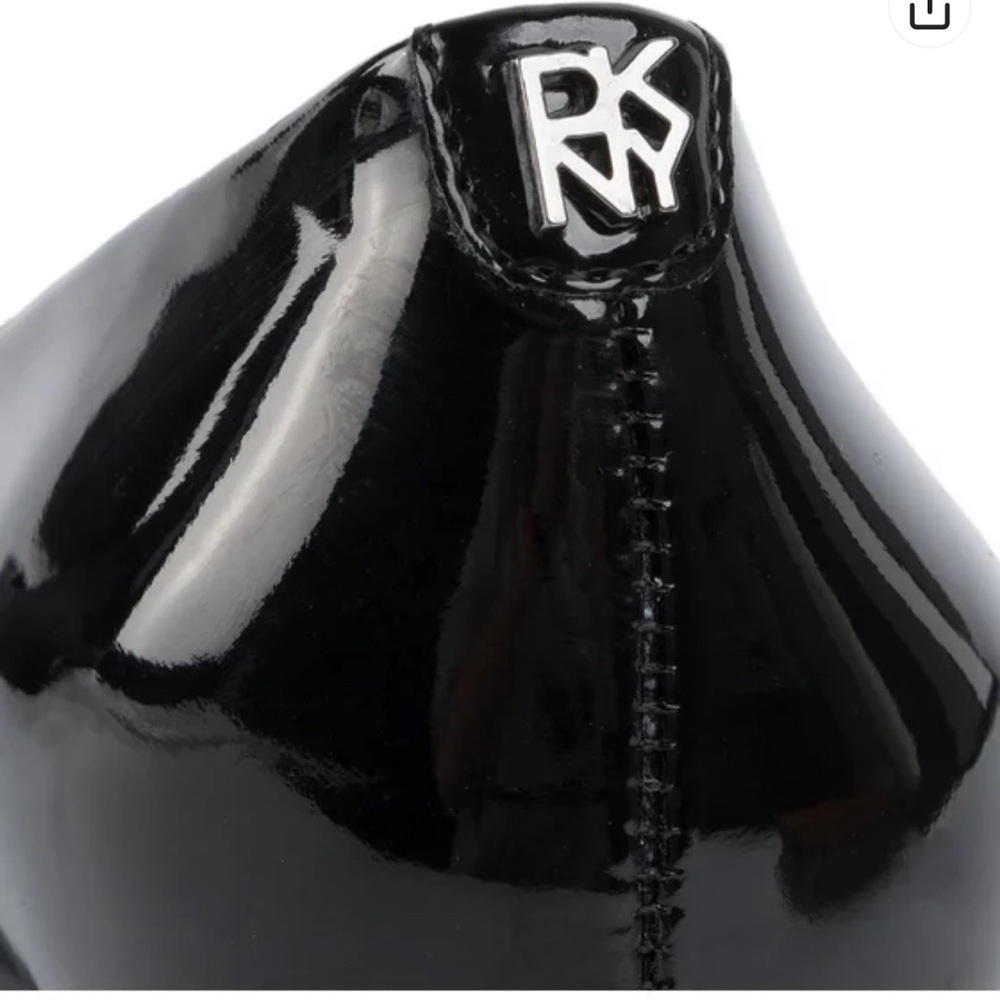 Dkny Black Patent Leather Pumps Size 8.5 - Picture 6 of 7